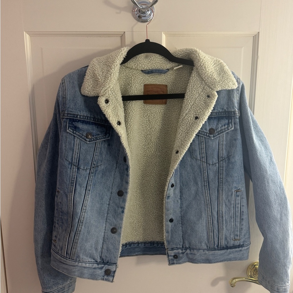 Levi’s Blue Denim Sherpa Jacket